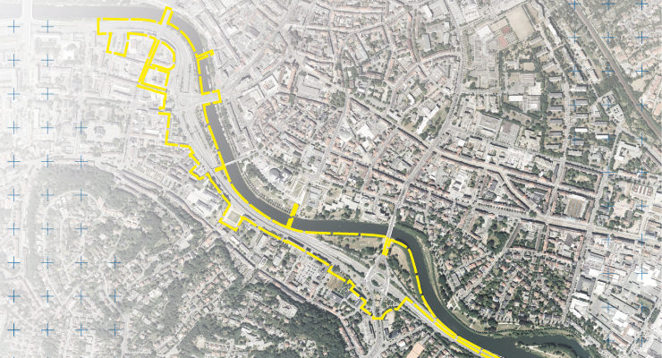 Beschränkter, zweistufiger Realisierungswettbewerb mit Ideenteil im kooperativen Verfahren nach GRW und einem vorgeschaltetem VOF-Verfahren. Im Auftrag der Landeshauptstadt Saarbrücken, 2008.